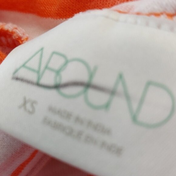 Abound striped hooded t shirt dress orange and white Size XS - Picture 6 of 9